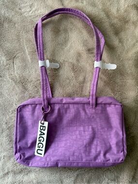 NWT BAGGU Nylon Bowler Bag Rose